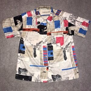 Andersson Bell Short Sleeve Capri Printed Polyester Shirt Size Small Horse Korea